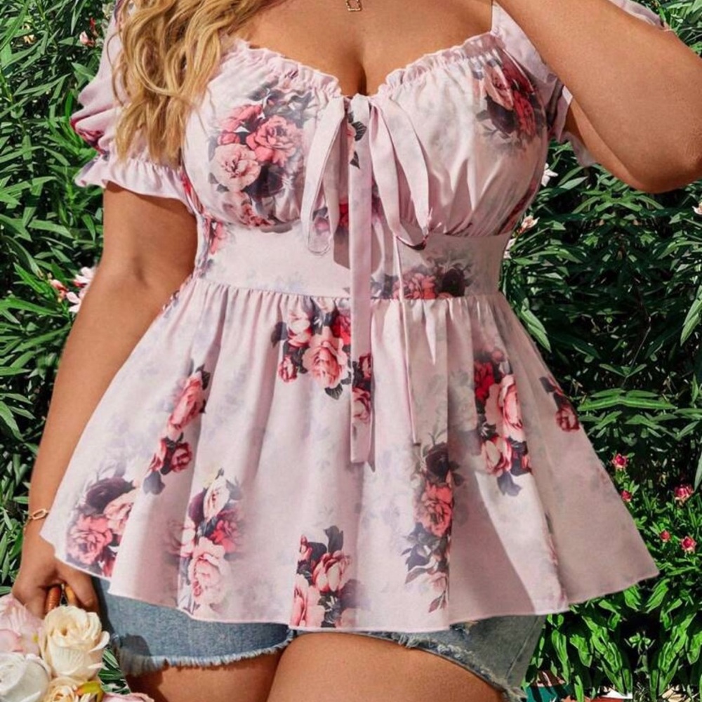 Floral Pink Women's Top